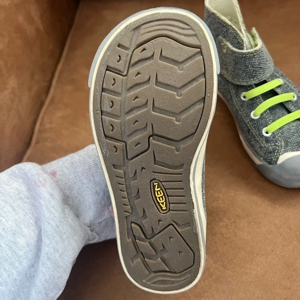 Keen Kids Sneakers with Neon Green Laces